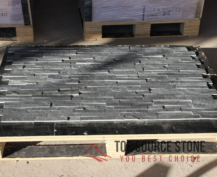 Maxi Black Slate Split Face Mosaic Tile Z tile Cladding suitable for internal or external use
