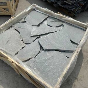 Grey loose random wall cladding with textured finish