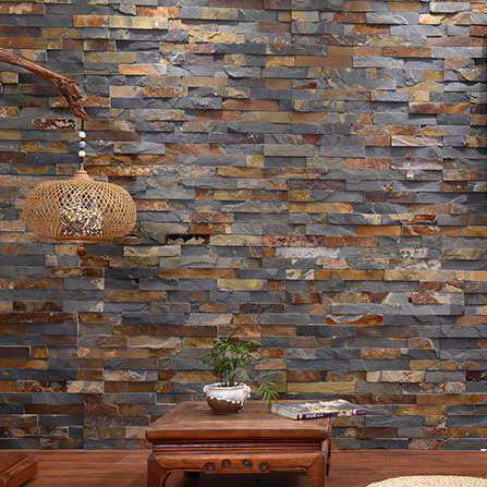 Flat and rough stone panels ideal for fireplaces and facades