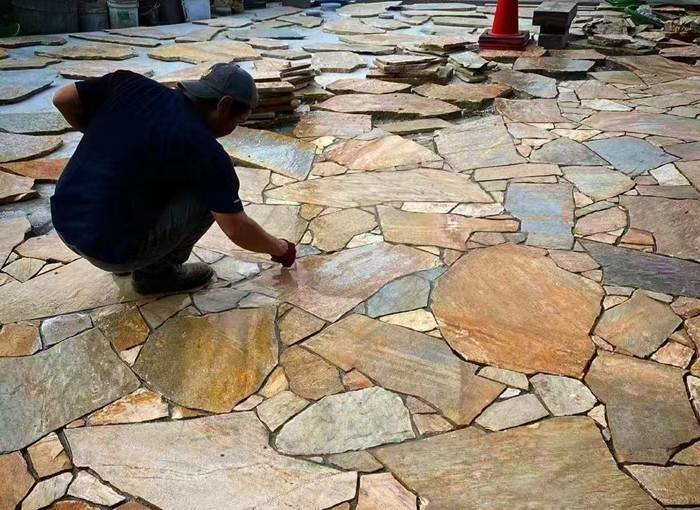 Overview of the installation process for flagstone pavers