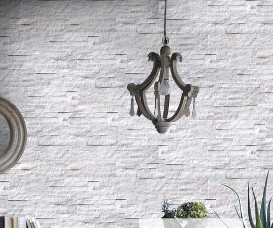Arctic White Quartzite Mini Ledger Panel for elegant wall cladding