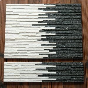 High-quality pencil ledger stone panels in a stacked layout