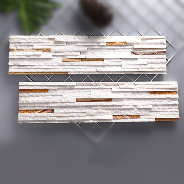 Stylish pencil ledger stone panels showcasing a sleek design