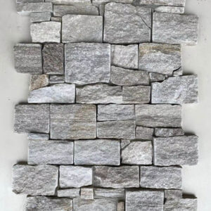 Natural dry stone wall cladding panels for outdoor or indoor use