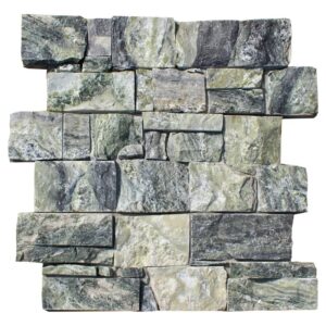 Beautiful green marble stacked ledge stone panel for walls