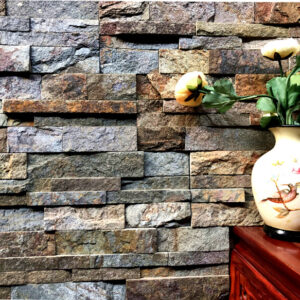 Beautifully arranged stacked stone walls for outdoor features