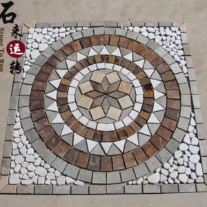 Beautiful stone medallions with intricate designs for decorative use