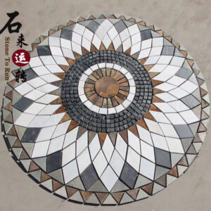 Beautiful slate mosaic medallions designed for flooring or decor