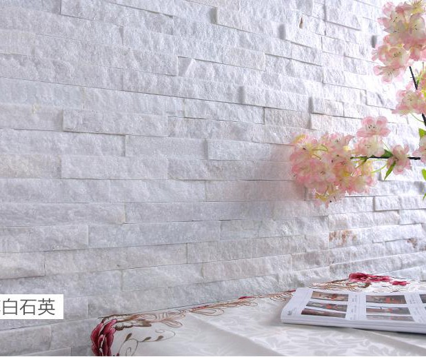 Arctic White Quartzite Mini Ledger Panel showcasing natural beauty and texture