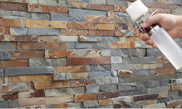 Natural stacked stone panels with efflorescence control for walls and cladding