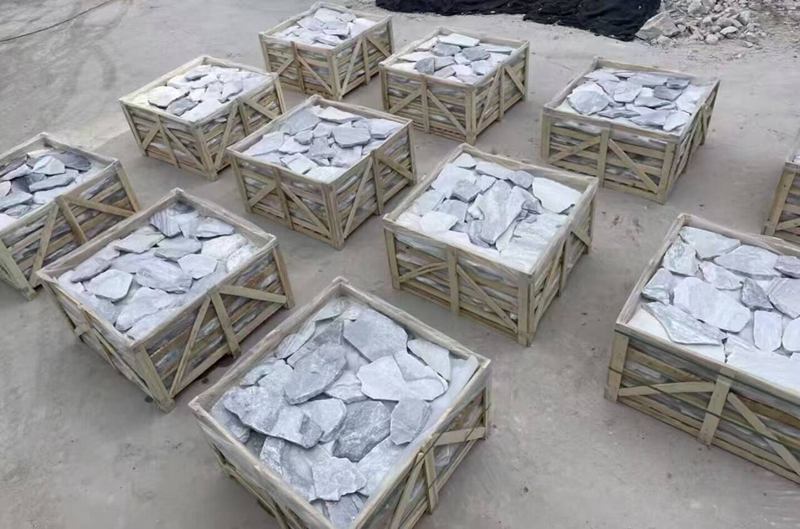 Natural irregular flagstone pavers in various shapes and colors