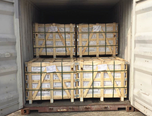 Sturdy wooden crates arranged for storage and display