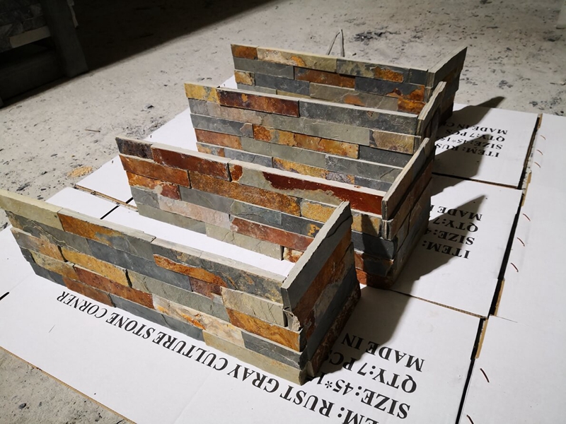 Rusty gray textured corner design for interior decor