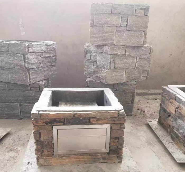 Beautiful stacked stone column design for architectural decor
