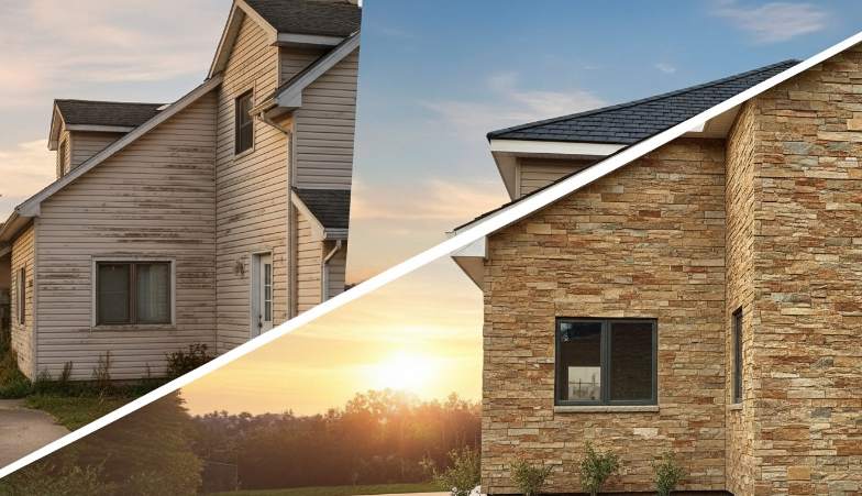 Refacing home exterior using stacked stone with expert guide for contractors