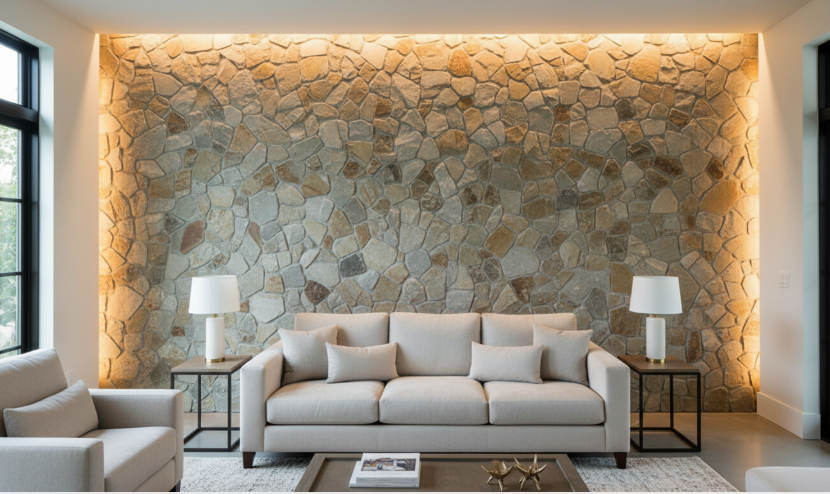 A guide on installing thin stone veneer over drywall in interior spaces