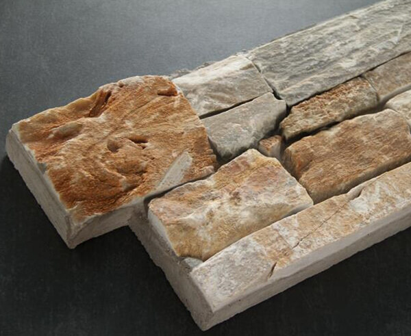 Close-up of ledge stone cladding for building exteriors