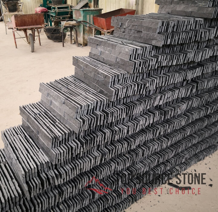 Black Slate Split Face Mosaic 100x360