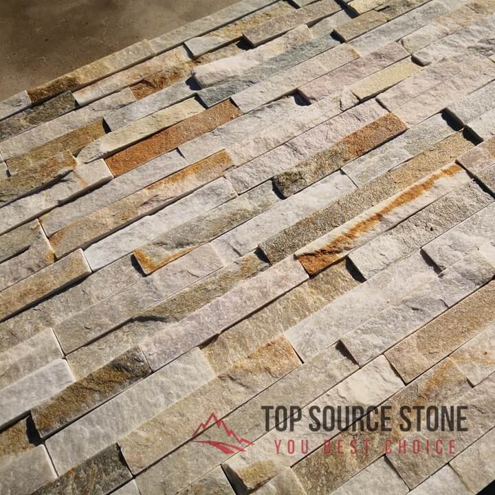 OYSTER RANDOM BEIGE BRICK SPLIT FACE MOSAIC TILE