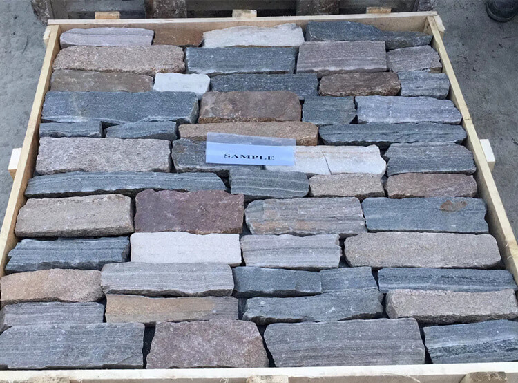 Vibrant mixed color loose stone wall cladding for decor