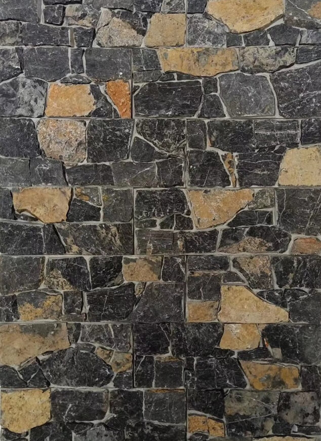 Dry Stone Wall Panels for Outdoor Spaces A close-up view of dry stone wall panels showcasing natural textures