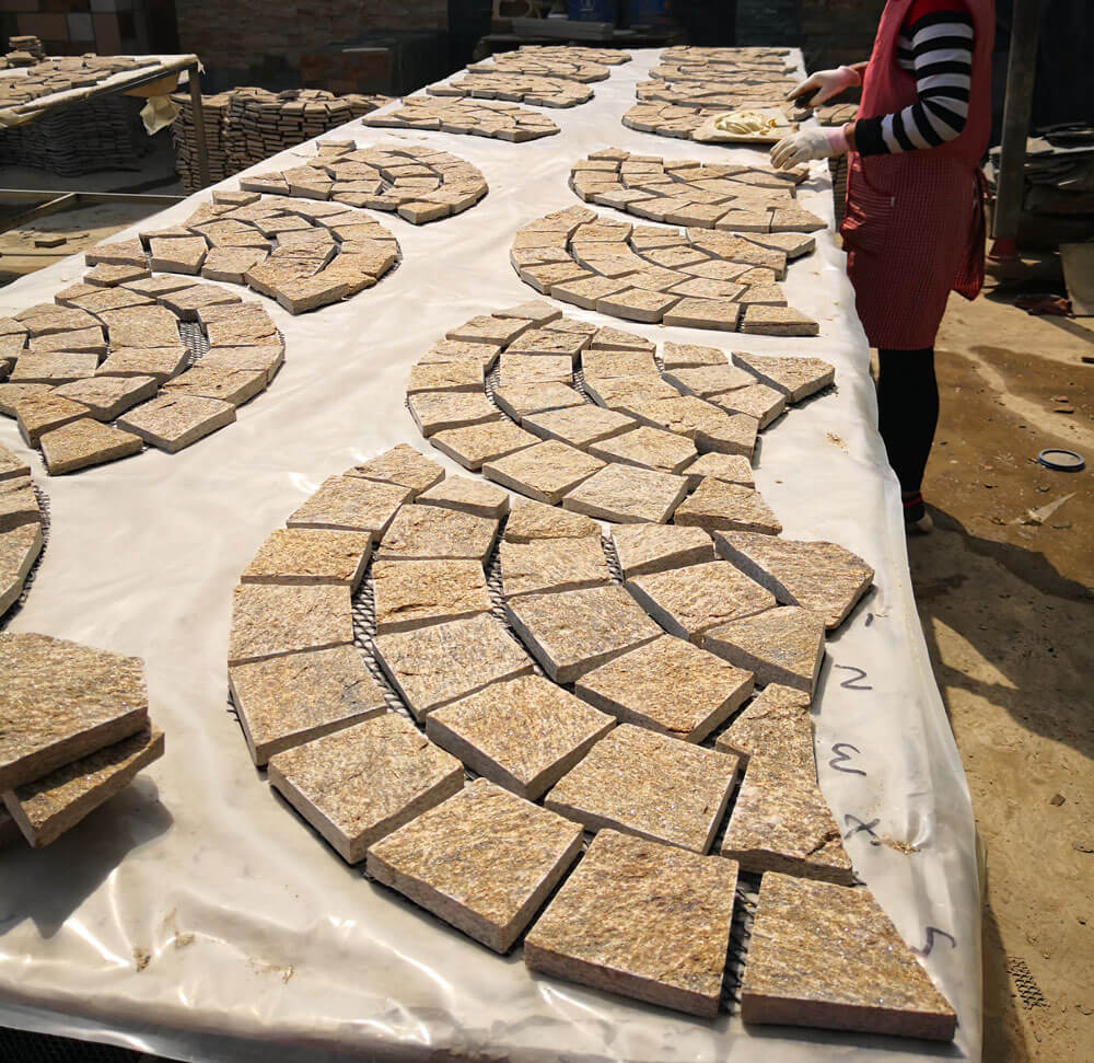Tiger Skin Quartz Crazy Paving Flagstone for landscaping