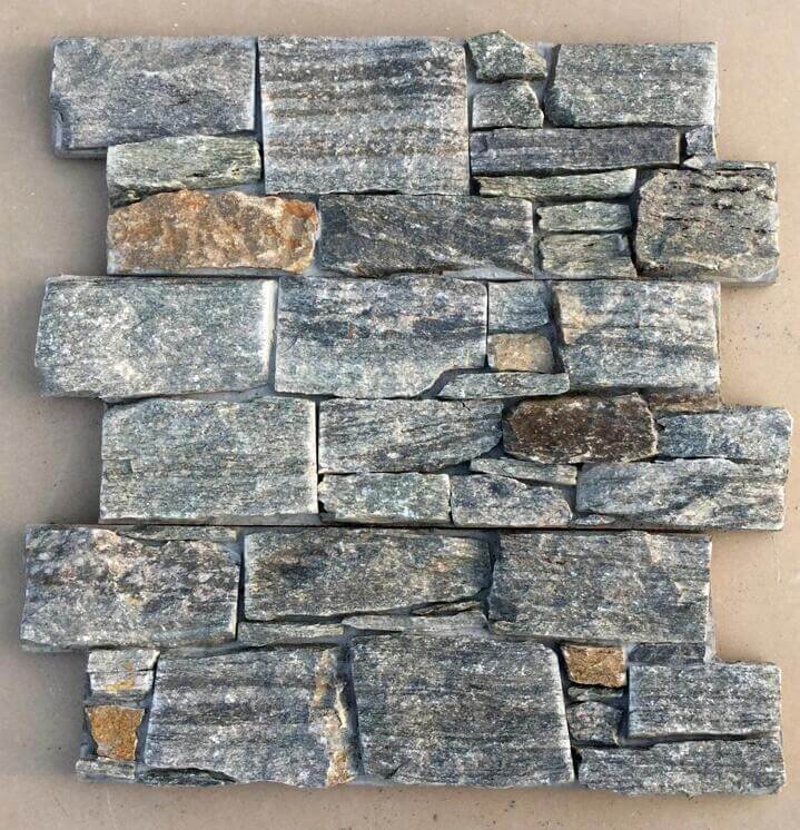 Natural green quartz stone with intricate patterns