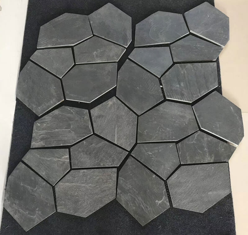 Black Slate Crazy Paving Flagstone